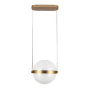 Kuzco Pisces 12" LED Pendant, Brushed Gold/Light Guide - PD75912-BG-LG-3CCT-UNV