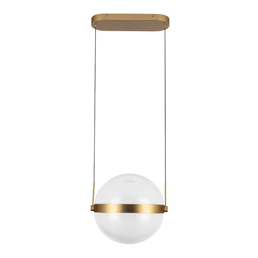 Kuzco Pisces 12" LED Pendant, Brushed Gold/Light Guide - PD75912-BG-LG-3CCT-UNV