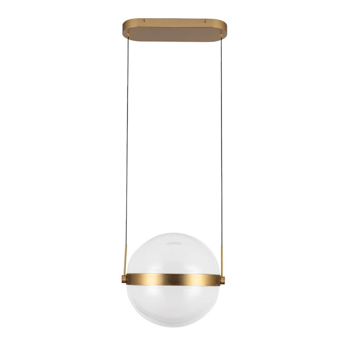 Kuzco Pisces 12" LED Pendant, Brushed Gold/Light Guide - PD75912-BG-LG-3CCT-UNV