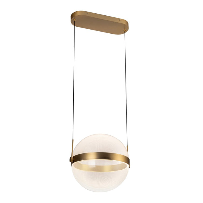 Kuzco Pisces 12" LED Pendant, Brushed Gold/Light Guide