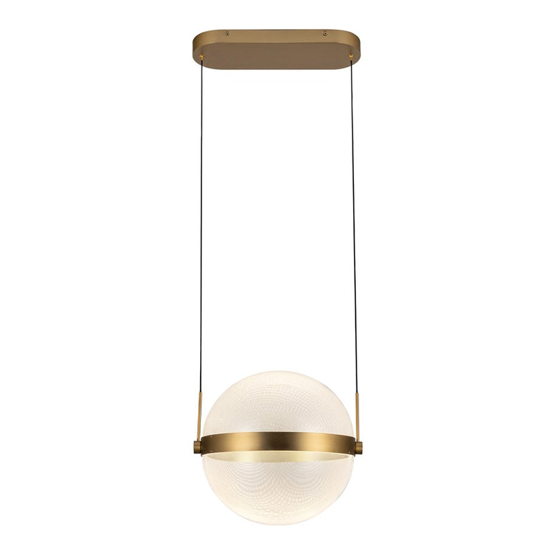 Kuzco Pisces 12" LED Pendant, Brushed Gold/Light Guide