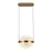 Kuzco Pisces 12" LED Pendant, Brushed Gold/Light Guide