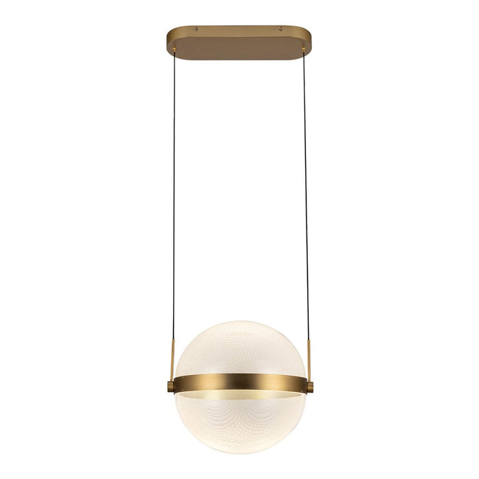 Kuzco Pisces 12" LED Pendant, Brushed Gold/Light Guide