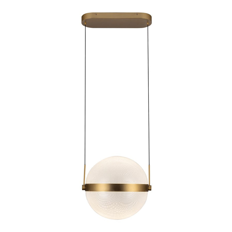 Kuzco Pisces 12" LED Pendant, Brushed Gold/Light Guide
