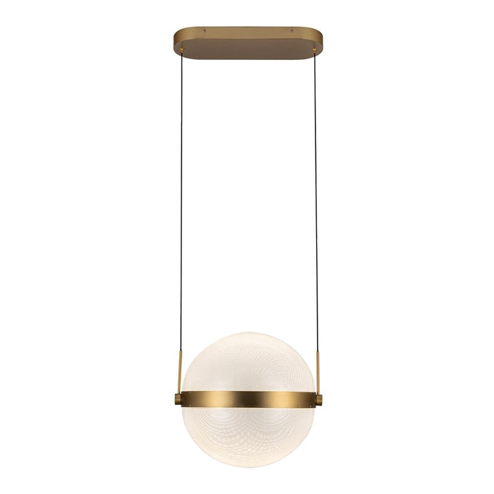 Kuzco Pisces 12" LED Pendant, Brushed Gold/Light Guide