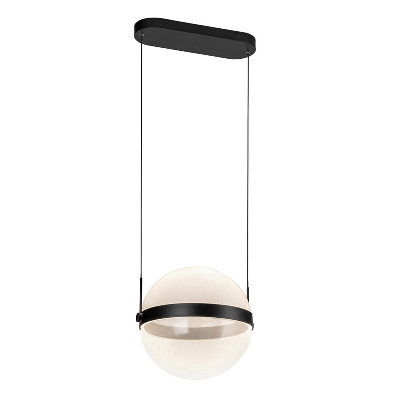 Kuzco Pisces 12" LED Pendant, Black/Light Guide