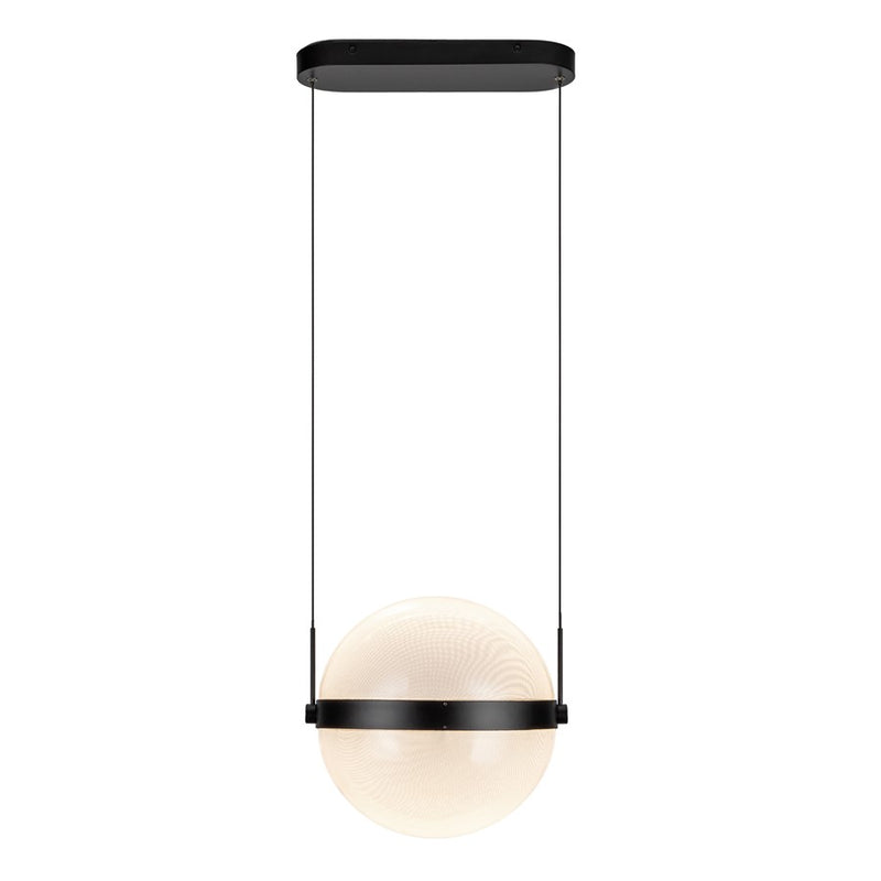 Kuzco Pisces 12" LED Pendant, Black/Light Guide