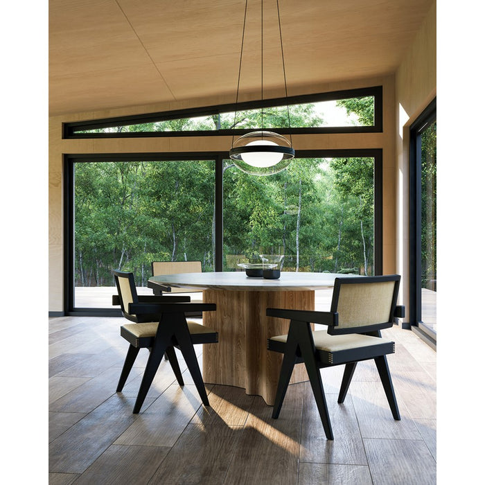 Kuzco Virgo 16" LED Pendant, Black/Opal/Clear External
