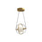 Kuzco Aries 8" LED Pendant, Brushed Gold/Clear Acrylic Shade - PD76708-BG-UNV