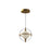 Kuzco Aries 8" LED Pendant, Brushed Gold/Clear Acrylic Shade