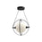 Kuzco Aries 12" LED Pendant, Black/Frosted Internal Glass