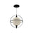 Kuzco Aries 12" LED Pendant, Black/Frosted Internal Glass