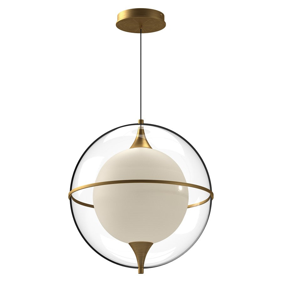 Kuzco Aries 16" LED Pendant, Brushed Gold/Frosted Glass - PD76716-BG-UNV
