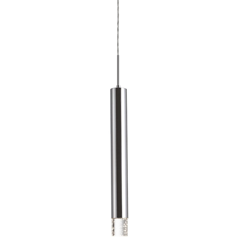Kuzco Pendula 16in LED Pendant | Modern Chrome and Clear Crystal | Dining Room & Living Room | 400lm 3000K 90CRI Dimmable | Model PD7716-CH