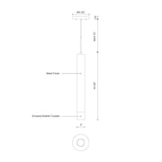 Kuzco Pendula 16in LED Pendant | Modern Chrome and Clear Crystal | Dining Room & Living Room | 400lm 3000K 90CRI Dimmable | Model PD7716-CH