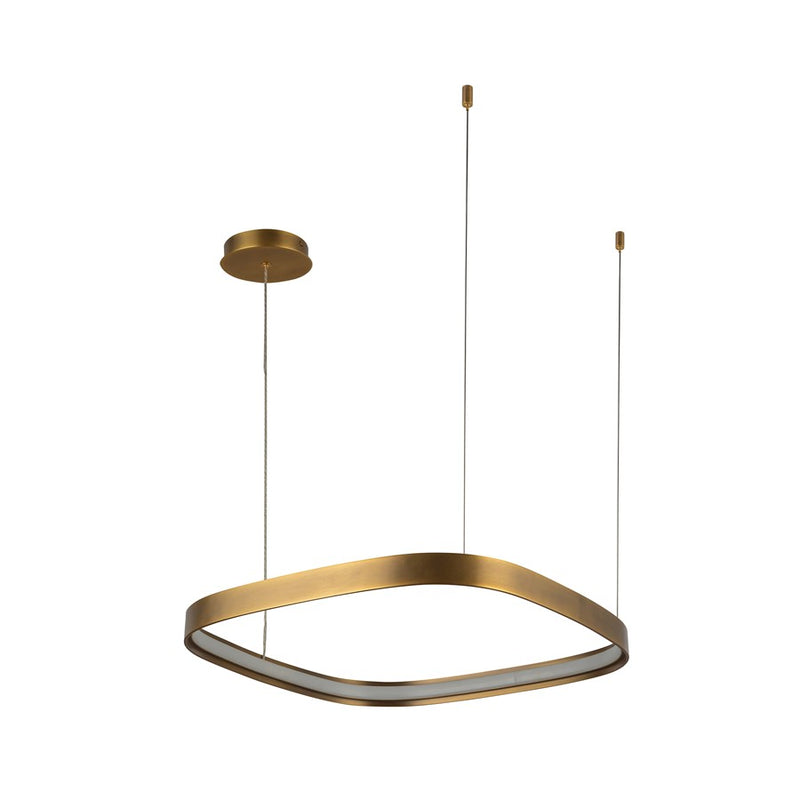 Kuzco Yukon 19" LED Pendant, Vintage Brass