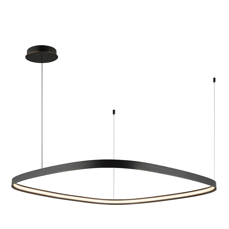 Kuzco Yukon 40in 1-Light LED Pendant | Urban Bronze Aluminum and White Silicone Diffuser | Living Room & Dining Room | 2850lm | Model PD78040-UB