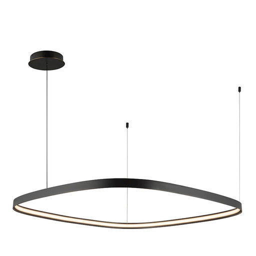 Kuzco Yukon 40in 1-Light LED Pendant | Urban Bronze Aluminum and White Silicone Diffuser | Living Room & Dining Room | 2850lm | Model PD78040-UB