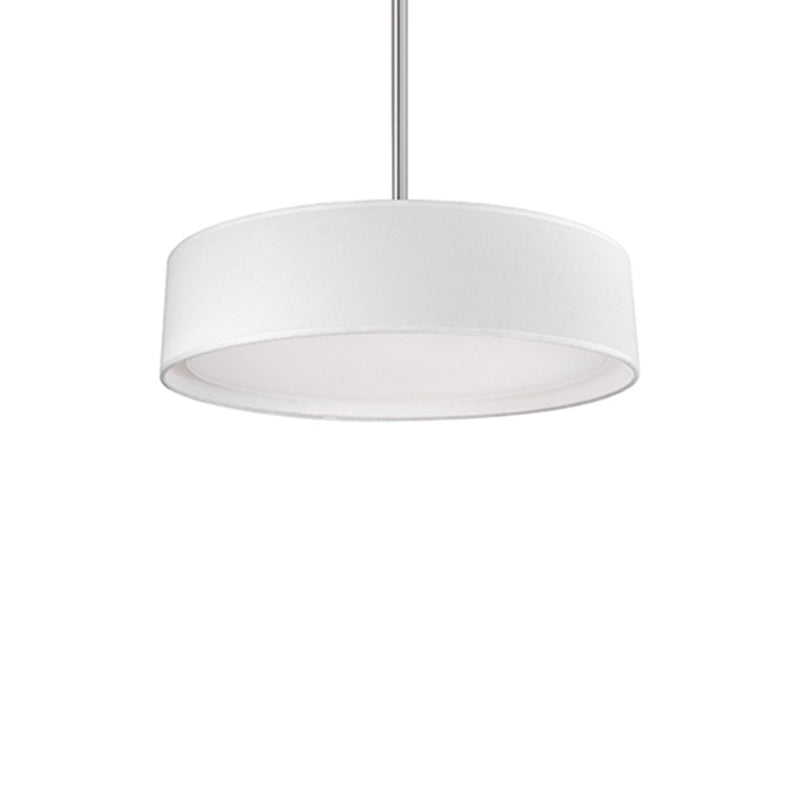 Kuzco Dalton 16in 1-Light LED Pendant | Modern White and White Acrylic Diffuser | Bedroom & Hallway Flush Mount | 2125lm 5CCT | Model PD7916-WH-5CCT