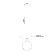 Kuzco Dalton 16in 1-Light LED Pendant | Modern White and White Acrylic Diffuser | Bedroom & Hallway Flush Mount | 2125lm 5CCT | Model PD7916-WH-5CCT