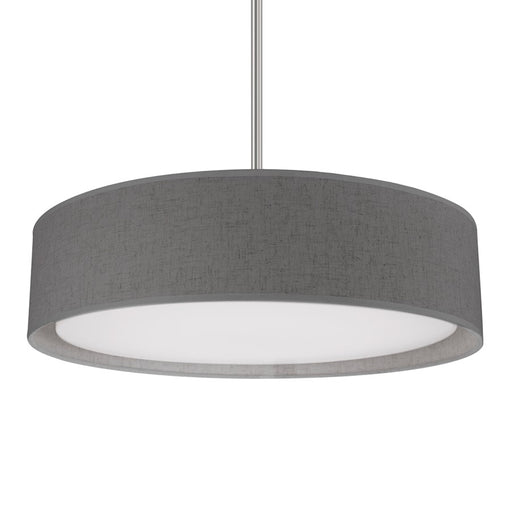 Kuzco Dalton 20in LED Pendant | Gray Fabric and White Acrylic Diffuser | Dining Room & Living Room | 20 x 20 x 5.38 in | Model PD7920-GY-5CCT