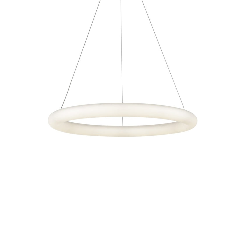 Kuzco Cumulus Minor 24in 1-Light LED Pendant | White Acrylic Diffuser | Kitchen Island & Dining Room | 4410lm 3000K 90CRI Dimmable | Model PD80324-WH