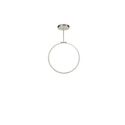 Kuzco Cirque 24in LED Pendant | Brushed Nickel Aluminum Ring | Kitchen Island & Dining Room | 24 x 24 x 24 in | Model PD82524-BN