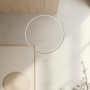 Kuzco Cirque 24in LED Pendant | Brushed Nickel Aluminum Ring | Kitchen Island & Dining Room | 24 x 24 x 24 in | Model PD82524-BN