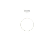 Kuzco Cirque 24in 1-Light LED Pendant | Modern White Aluminum Ring with Silicon Diffuser | Kitchen Island & Dining Room | 2800lm | Model PD82524-WH