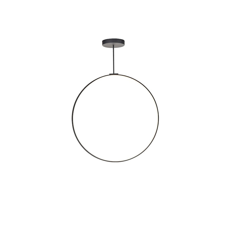Kuzco Cirque 36in LED Pendant | Black Frosted Silicone Diffuser | Kitchen Island & Dining Room | 36 x 0.75 x 36 in | Model PD82536-BK