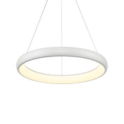 Kuzco Cortana 24in 1-Light LED Pendant | Modern White and White Acrylic Diffuser | Kitchen Island & Dining Room | 24.25 x 2.5 in | Model PD82724-WH