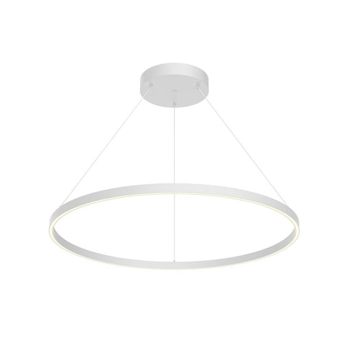 Kuzco Cerchio 36" LED Down Pendant, 78W, White/Clear - PD87136-WH-UNV-010