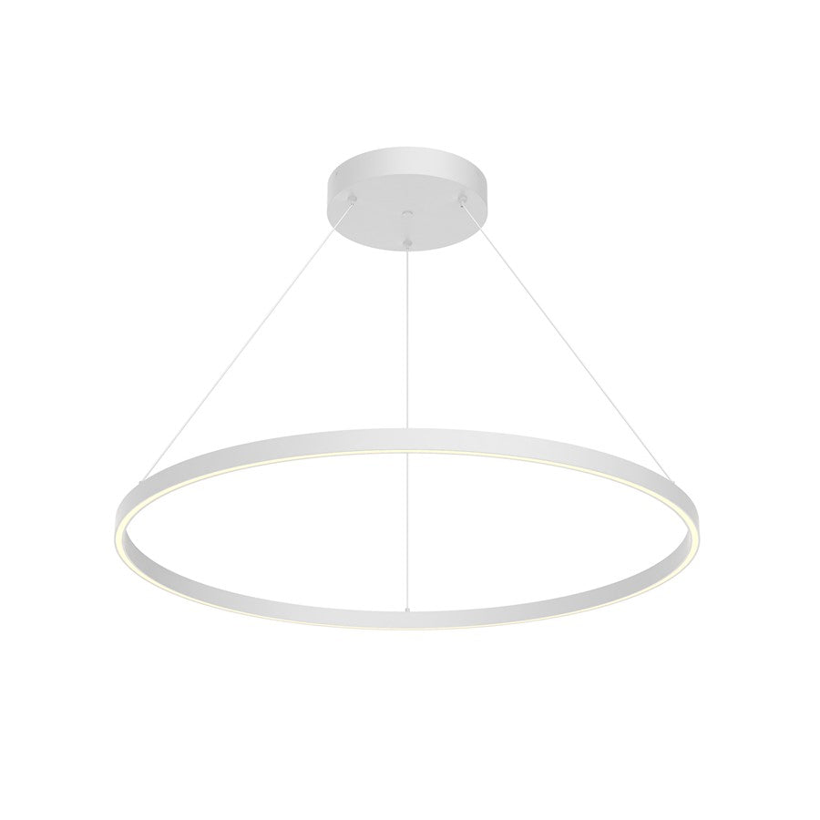 Kuzco Cerchio 36" LED Down Pendant, 78W, White/Clear - PD87136-WH-UNV-010