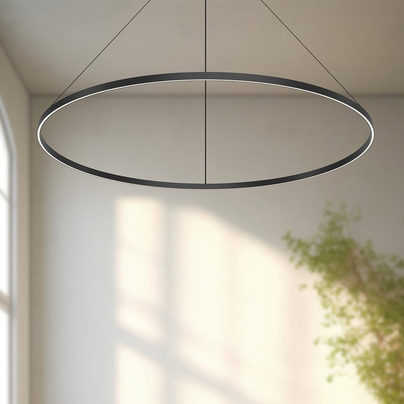 Kuzco Cerchio 60" LED Pendant/126W, Black - PD87160-BK-UNV-010