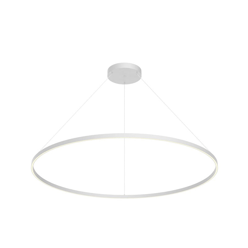 Kuzco Cerchio 60in LED Pendant | Modern White Aluminum and Frosted Silicone Diffuser | Kitchen Island & Dining Room | Model PD87160-WH-UNV-010