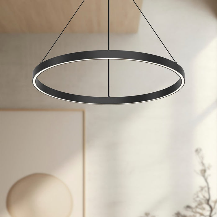 Kuzco Cerchio 24" LED Pendant, Black - PD87724-BK-UNV-010