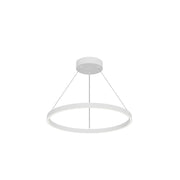 Kuzco Cerchio 24in 1-Light LED Up/Down Pendant | White Matte and Frost Silicone Diffuser | Dining Room & Kitchen Island | Model PD87724-WH