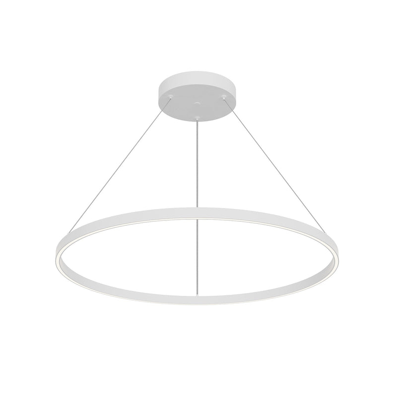 Kuzco Cerchio 36in LED Up/Down Pendant | White Aluminum and Frosted Silicone | Living Room & Open Plan | 6200lm 3000K 90CRI | Model PD87736-WH