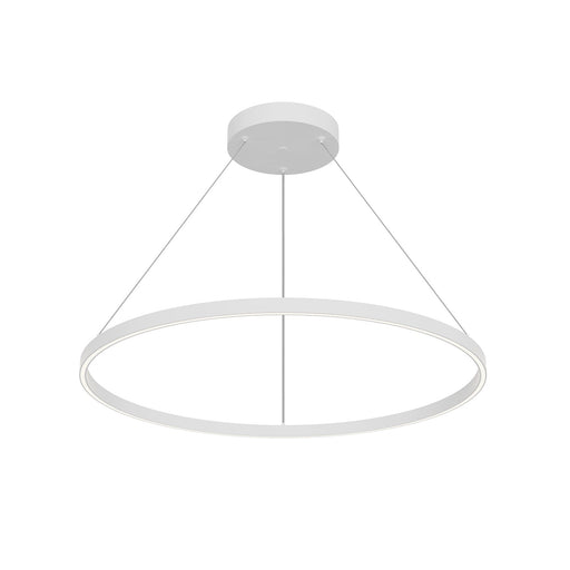 Kuzco Cerchio 36in LED Up/Down Pendant | White Aluminum and Frosted Silicone | Living Room & Open Plan | 6200lm 3000K 90CRI | Model PD87736-WH