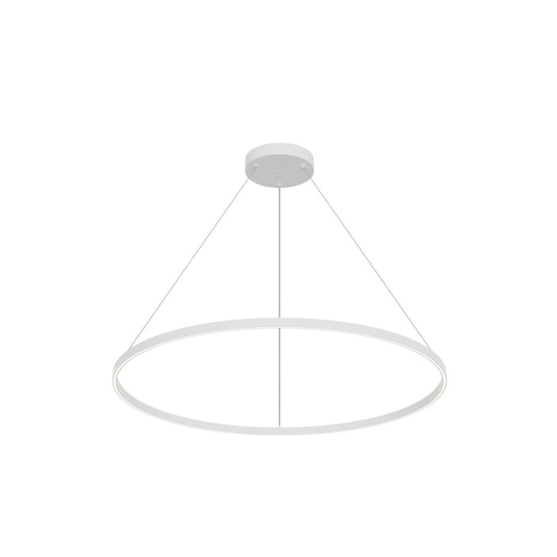 Kuzco Cerchio 48in 1-Light Pendant | Modern White and Frosted Silicone Diffuser | Kitchen Island & Dining Room | 9390lm 3000K | Model PD87748-WH