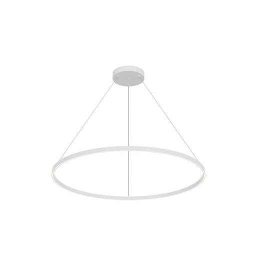 Kuzco Cerchio 48in 1-Light Pendant | Modern White and Frosted Silicone Diffuser | Kitchen Island & Dining Room | 9390lm 3000K | Model PD87748-WH