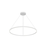Kuzco Cerchio 48in LED Pendant | White Aluminum and Frosted Silicone Diffuser | Kitchen Island & Dining Room | Model PD87748-WH-UNV-010