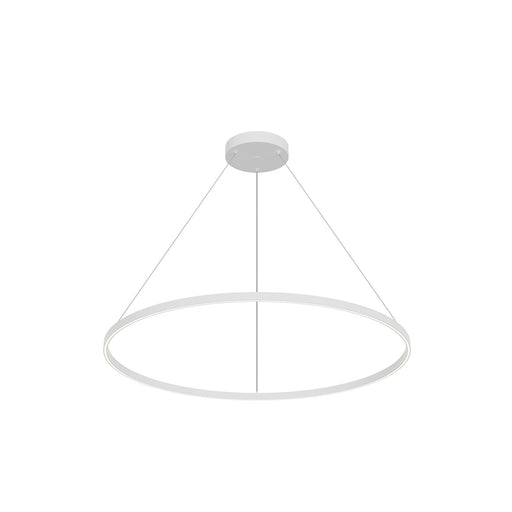 Kuzco Cerchio 48in LED Pendant | White Aluminum and Frosted Silicone Diffuser | Kitchen Island & Dining Room | Model PD87748-WH-UNV-010