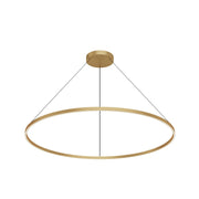 Kuzco Cerchio 60in LED Up/Down Pendant | Brushed Gold Aluminum and Frosted Silicone Diffuser | Kitchen Island & Dining Room | Model PD87760-BG