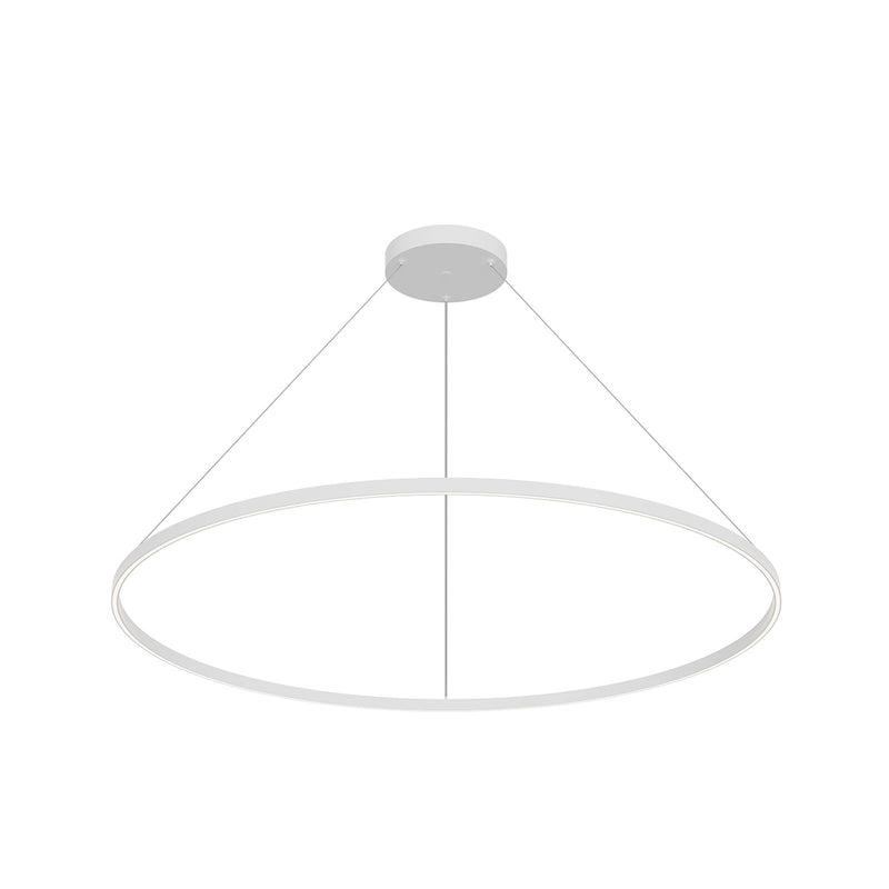 Kuzco Cerchio 60in LED Up/Down Pendant | White and Frosted Silicone | Kitchen Island & Dining Room | 59 x 59 x 1.5 in | Model PD87760-WH