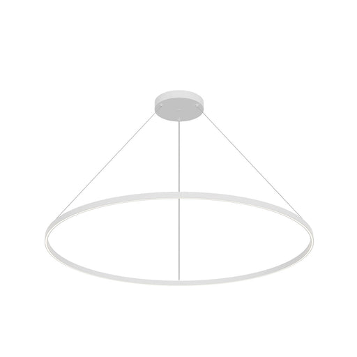 Kuzco Cerchio 60in LED Up/Down Pendant | White and Frosted Silicone | Kitchen Island & Dining Room | 59 x 59 x 1.5 in | Model PD87760-WH