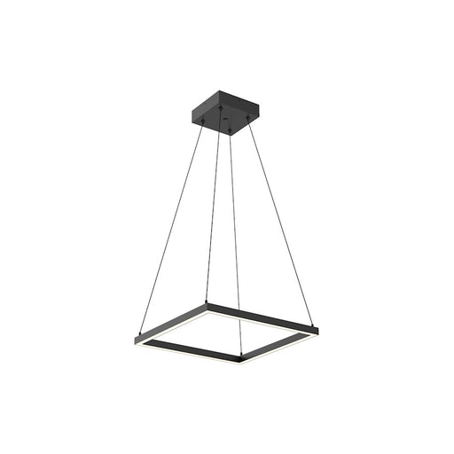 Kuzco Piazza 18in LED Pendant | Black Aluminum Frosted Silicone Diffuser | Kitchen Island & Dining Room | 2810lm 3000K Dimmable | Model PD88118-BK
