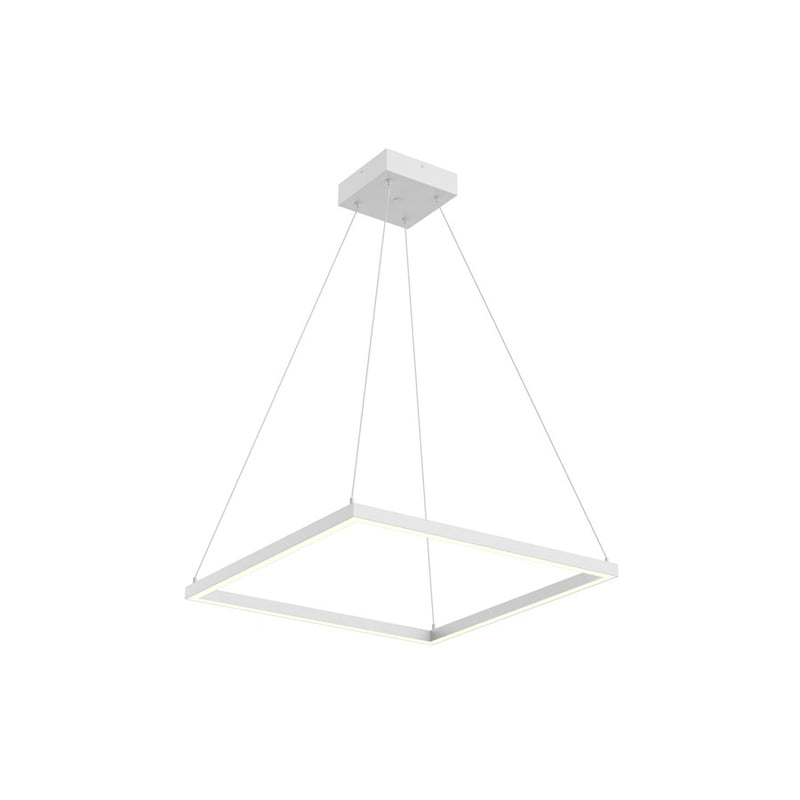 Kuzco Piazza 24in LED Pendant | White Frosted Silicone Diffuser | Kitchen Island & Dining Room | 3750lm 3000K 90CRI | Model PD88124-WH