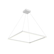 Kuzco Piazza 32in 1-Light LED Pendant | Modern White and Frosted Silicone Diffuser | Kitchen Island & Dining Room | 4700lm 3000K | Model PD88132-WH