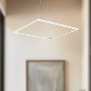 Kuzco Piazza 32in 1-Light LED Pendant | Modern White and Frosted Silicone Diffuser | Kitchen Island & Dining Room | 4700lm 3000K | Model PD88132-WH